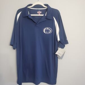 Russel Athletic Penn State Nittany Lions Blue and White Men's Polo Shirt Size L
